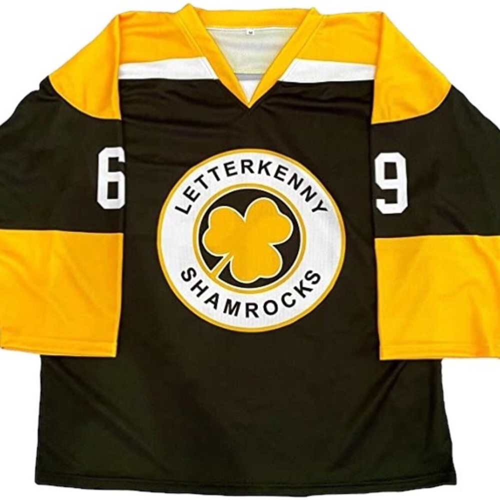 Letterkenny Shamrocks Shoresy Senior Adult Fan Hockey Jerseys Patch Stitch NWT